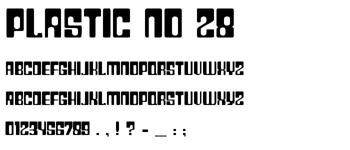 Plastic No.28 font